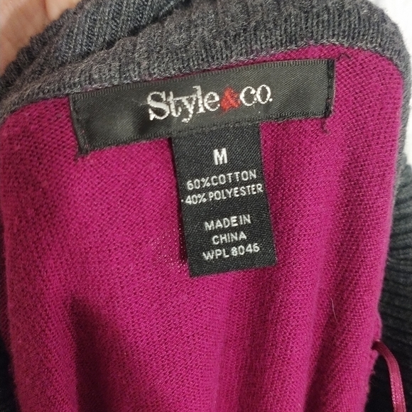 STYLE & Co Sharkbite Sweater Medium - Picture 4 of 4